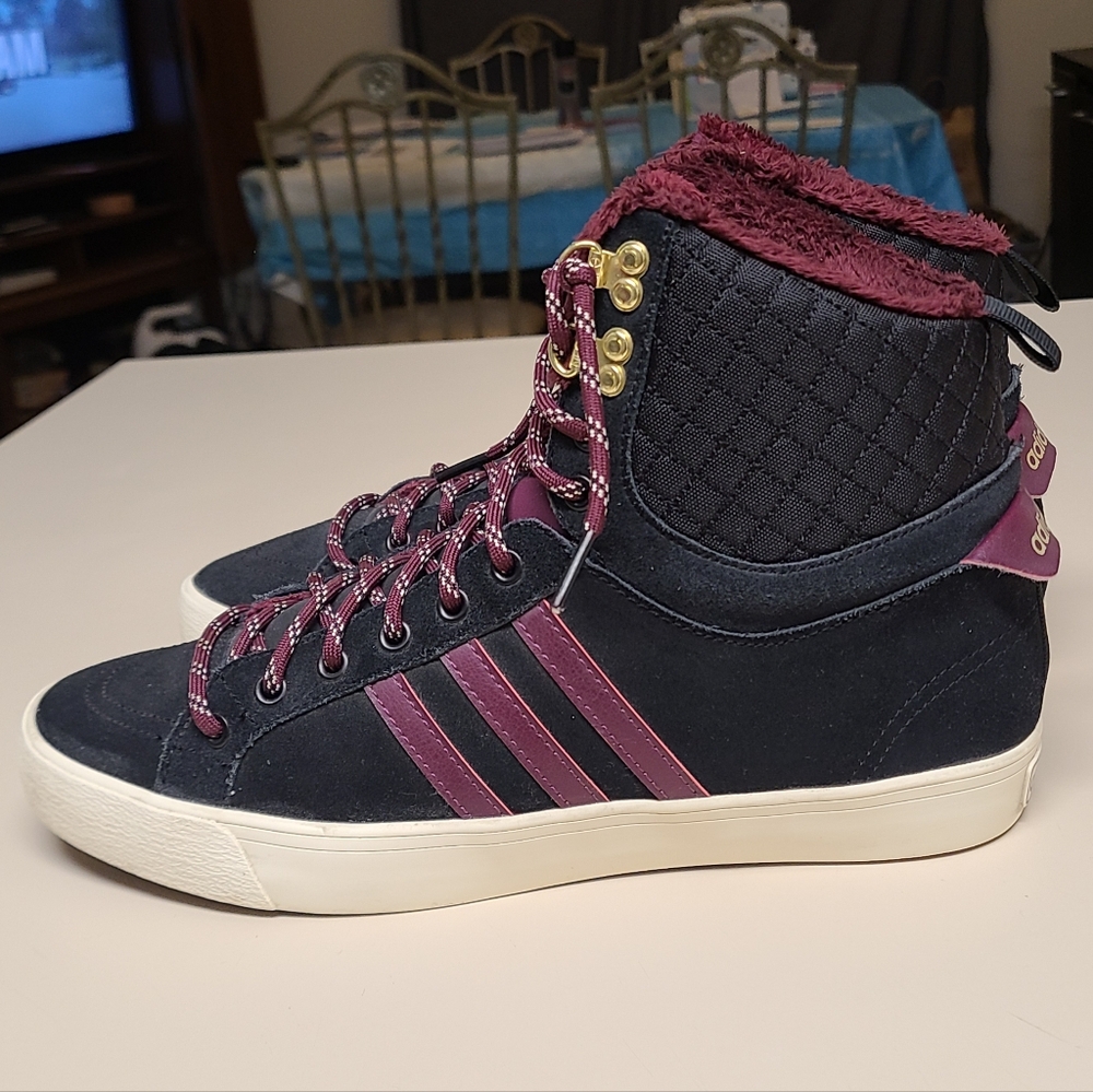 Adidas Neo Park fleece winter hi top sneakers size 9